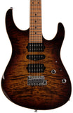 Suhr Modern Plus Guitar, Bengal Burst, Roasted Maple, HSH - Humbucker Music