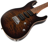 Suhr Modern Plus Guitar, Bengal Burst, Roasted Maple, HSH - Humbucker Music