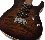 Suhr Modern Plus Guitar, Bengal Burst, Roasted Maple, HSH - Humbucker Music
