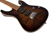 Suhr Modern Plus Guitar, Bengal Burst, Roasted Maple, HSH - Humbucker Music