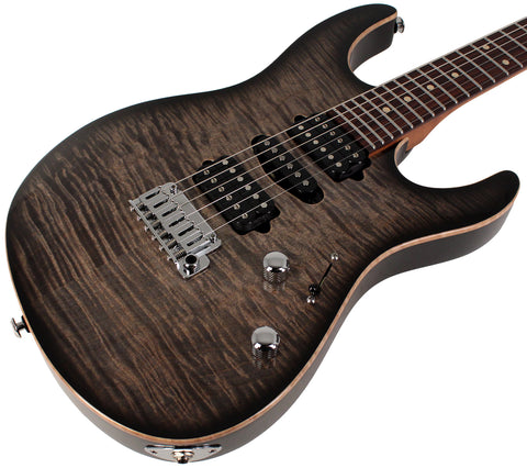 Suhr Modern Plus Guitar, Charcoal Burst, Pau Ferro, HSH - Humbucker Music