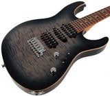 Suhr Modern Plus Guitar, Trans Whale Blue Burst, Pau Ferro, HSH - Humbucker Music