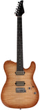 Suhr Select Modern T Mahogany Guitar, Natural Burst - Humbucker Music