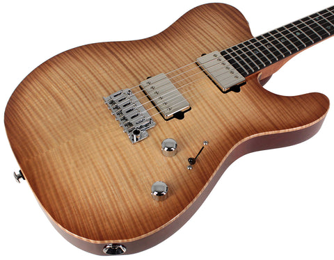 Suhr Select Modern T Mahogany Guitar, Natural Burst - Humbucker Music