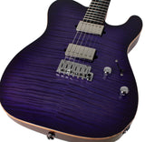 Suhr Select Modern T Mahogany Guitar, Trans Purple Burst - Humbucker Music