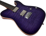 Suhr Select Modern T Mahogany Guitar, Trans Purple Burst - Humbucker Music