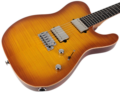Suhr Select Modern T Mahogany Guitar, Tea Burst - Humbucker Music