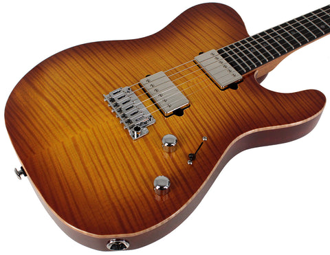 Suhr Select Modern T Mahogany Guitar, Tea Burst - Humbucker Music
