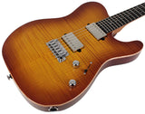 Suhr Select Modern T Mahogany Guitar, Tea Burst - Humbucker Music