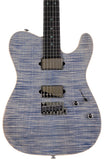 Suhr Select Modern T Mahogany Guitar, Trans Blue Denim Slate - Humbucker Music
