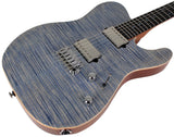 Suhr Select Modern T Mahogany Guitar, Trans Blue Denim Slate - Humbucker Music