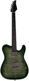 Suhr Select Modern T Mahogany Guitar, Faded Trans Green Burst - Humbucker Music