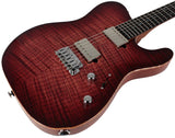 Suhr Select Modern T Mahogany Guitar, Faded Trans Wine Burst - Humbucker Music