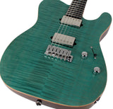 Suhr Select Modern T Mahogany Guitar, Bahama Blue - Humbucker Music