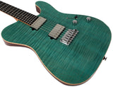 Suhr Select Modern T Mahogany Guitar, Bahama Blue - Humbucker Music