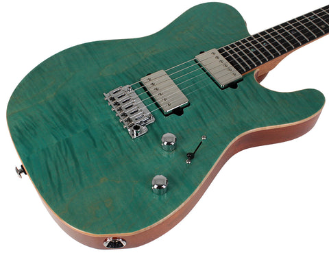 Suhr Select Modern T Mahogany Guitar, Bahama Blue - Humbucker Music
