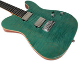 Suhr Select Modern T Mahogany Guitar, Bahama Blue - Humbucker Music