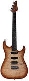 Suhr Select Standard Mahogany Guitar, Quilted Natural Burst - Humbucker Music