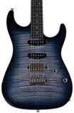 Suhr Select Standard Mahogany Guitar, Faded Trans Whale Blue Burst - Humbucker Music