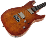 Suhr Select Standard Mahogany HH Guitar, Burl Suhr Burst - Humbucker Music