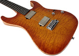 Suhr Select Standard Mahogany HH Guitar, Quilt Suhr Burst - Humbucker Music