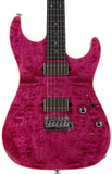 Suhr Select Standard Mahogany HH Guitar, Quilt Magenta Pink Stain - Humbucker Music