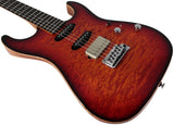 Suhr Select Standard Mahogany Guitar, Quilted Inferno Burst - Humbucker Music