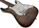 Suhr Standard Plus Guitar, Trans Charcoal Burst, Pau Ferro - Humbucker Music