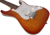Suhr Standard Plus Guitar, Trans Honey Amber Burst, Pau Ferro - Humbucker Music