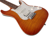 Suhr Standard Plus Guitar, Trans Honey Amber Burst, Pau Ferro - Humbucker Music