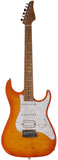 Suhr Standard Plus Guitar, Trans Honey Amber Burst, Roasted Maple