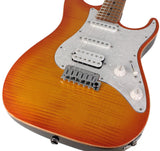 Suhr Standard Plus Guitar, Trans Honey Amber Burst, Roasted Maple - Humbucker Music