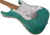 Suhr Standard Plus Guitar, Bahama Blue, Roasted Maple - Humbucker Music