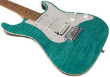 Suhr Standard Plus Guitar, Bahama Blue, Roasted Maple - Humbucker Music