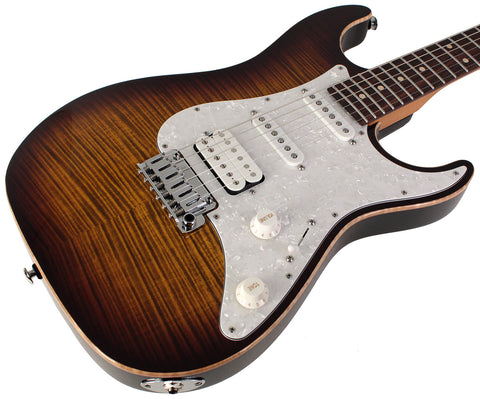 Suhr Standard Plus Guitar, Bengal Burst, Pau Ferro - Humbucker Music