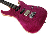 Suhr Select Standard Mahogany Guitar, Quilted Magenta Pink Stain - Humbucker Music