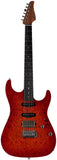 Suhr Select Standard Mahogany Guitar, Burl Fireburst - Humbucker Music