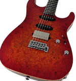 Suhr Select Standard Mahogany Guitar, Burl Fireburst - Humbucker Music