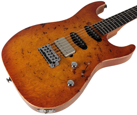 Suhr Select Standard Mahogany Guitar, Burl Suhr Burst