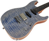 Suhr Select Standard Mahogany Guitar, Trans Blue Denim Slate - Humbucker Music