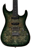 Suhr Select Standard Mahogany Guitar, Burl Faded Trans Green Burst - Humbucker Music