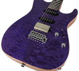 Suhr Select Standard Mahogany Guitar, Quilted Trans Purple - Humbucker Music