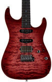 Suhr Select Standard Mahogany Guitar, Quilted Faded Trans Red Wine Burst