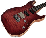 Suhr Select Standard Mahogany Guitar, Quilted Faded Trans Red Wine Burst