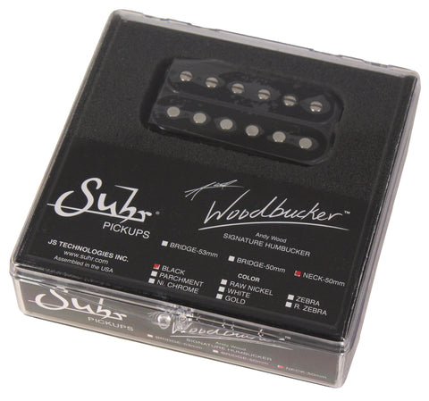 Suhr Woodbucker Humbucker Pickup, Neck, Black - Humbucker Music
