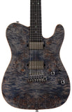 Suhr Select Modern T Mahogany Guitar, Trans Blue Denim Slate Burl - Humbucker Music