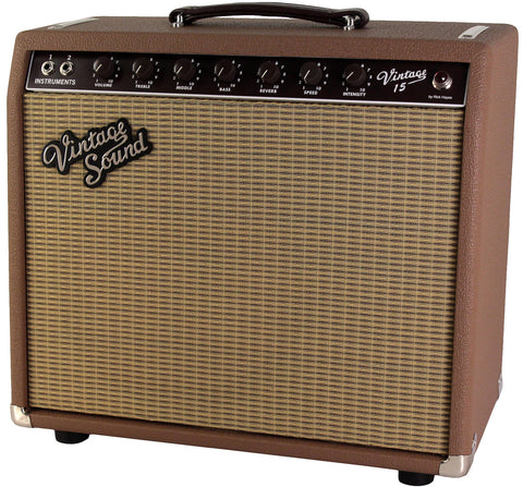 Vintage Sound Vintage 15 Combo, Rough Brown, Wheat - Humbucker Music