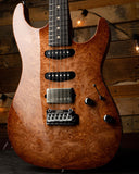 Suhr Select Standard Plus Mahogany Guitar, Burl Maple, Natural Burst