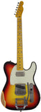 Nash T63DB Guitar, 3 Tone Sunburst, Bigsby, Neck Humbucker