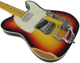 Nash T63DB Guitar, 3 Tone Sunburst, Bigsby, Neck Humbucker - Humbucker Music
